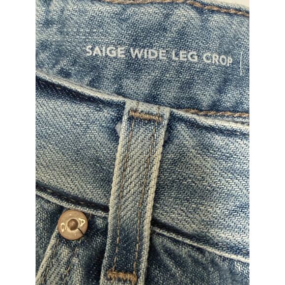 NWT AG Adriano Goldschmied Saige High Rise Wide Leg Crop Jeans Womens Size 32 - Picture 13 of 16